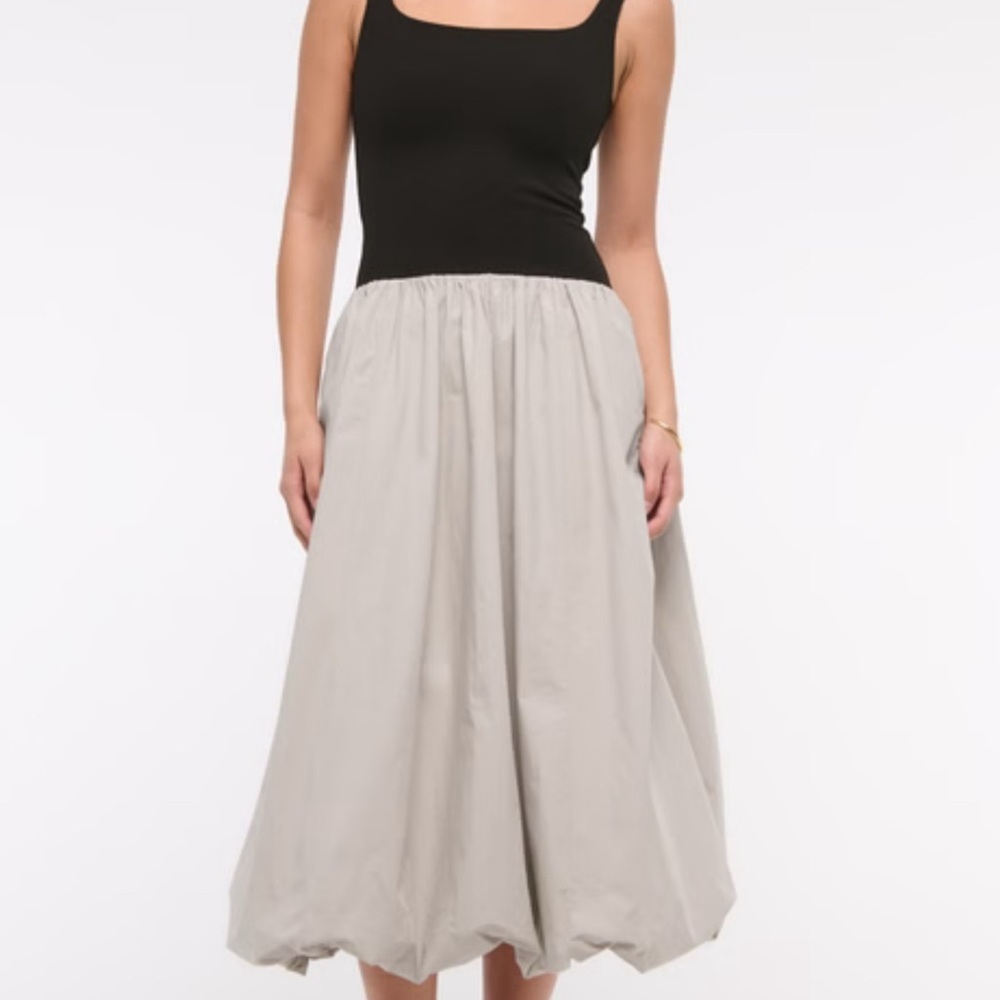 Abercrombie & Fitch Black and Gray A-Line Dress